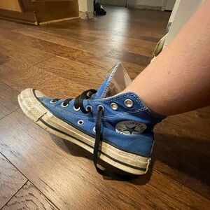 Converse White and Blue High-Tops